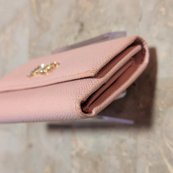 Dolce & Gabbana Pink Wallet With Rhinestone Logo - Picture 5 of 10